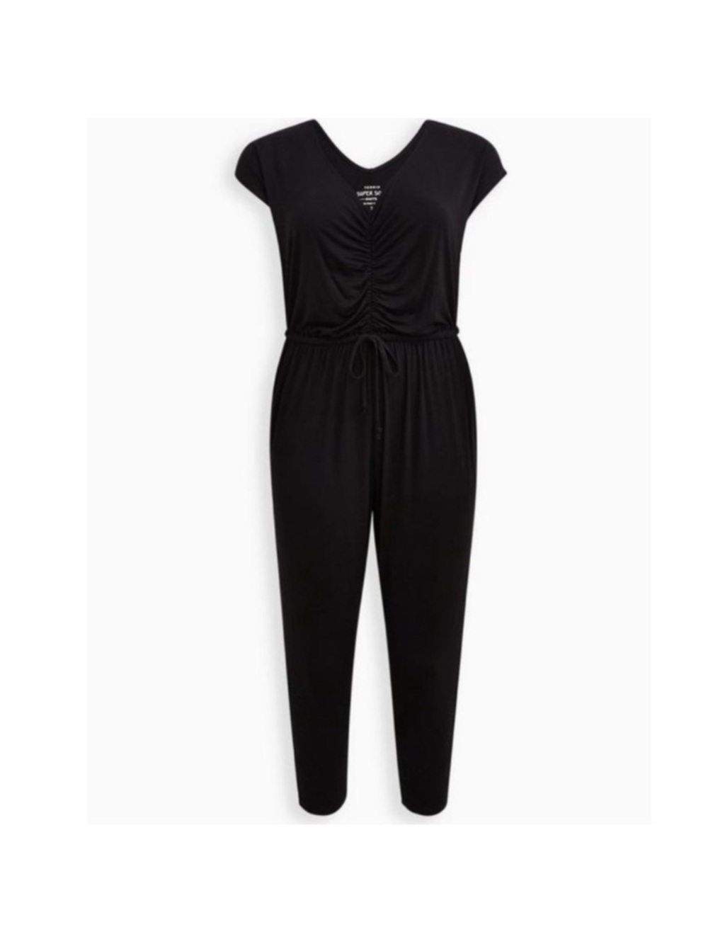 New Super Soft Dolman Sleeve Jumpsuit black 1x